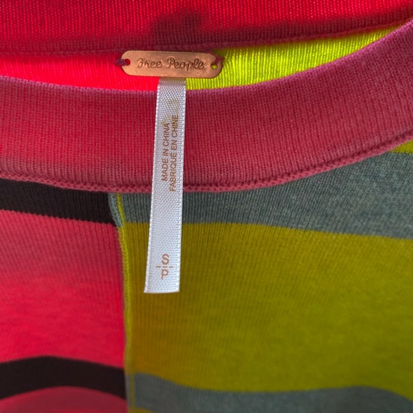 Free people Uptown Stripe Pullover Colorful Striped Oversized Sweater - Picture 5 of 6